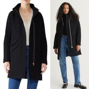 J.Crew Cocoon coat in Italian stadium-cloth wool blend SZ 2